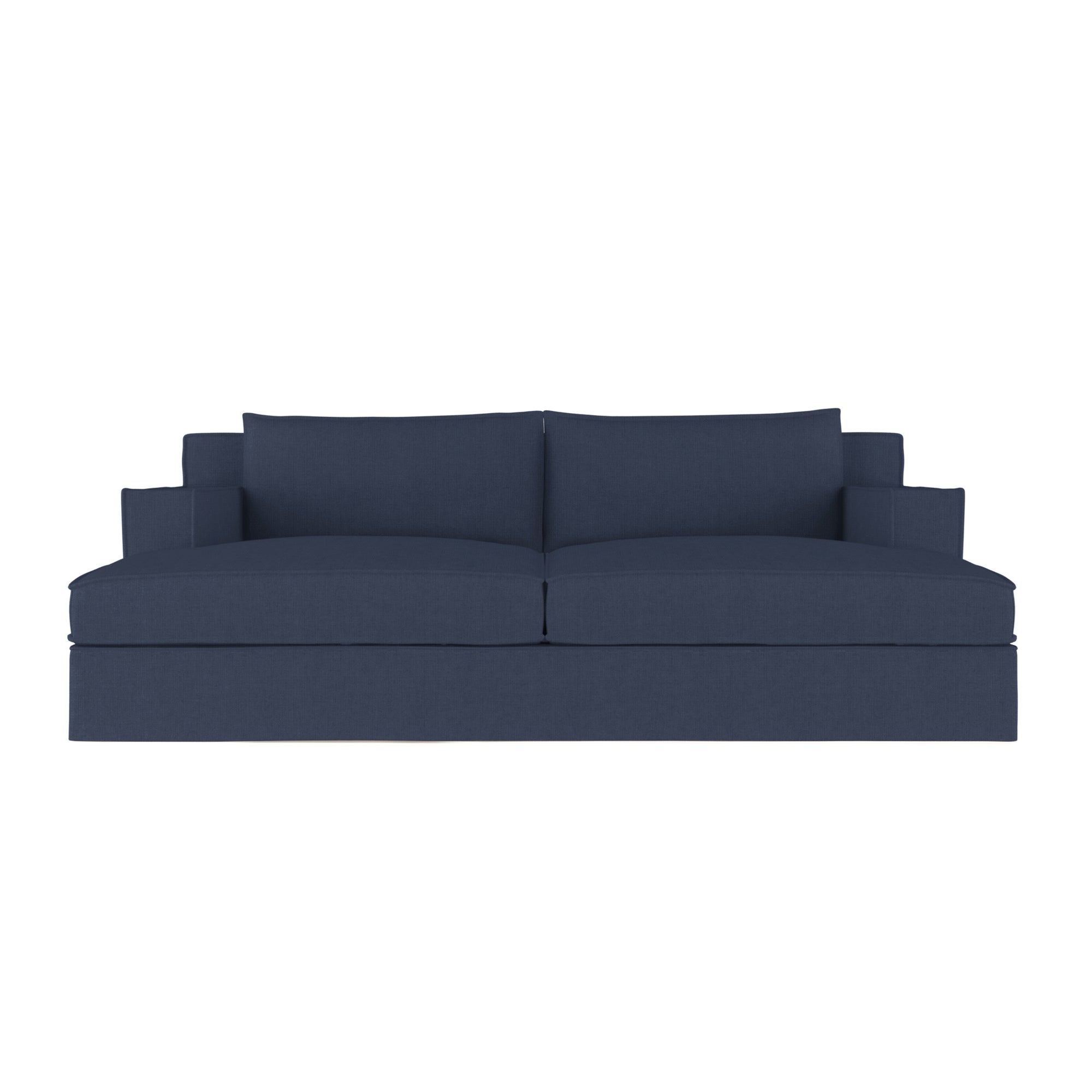 Mulberry Daybed - Blue Print Box Weave Linen