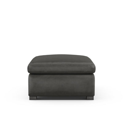 Evans Ottoman - Graphite Vintage Leather