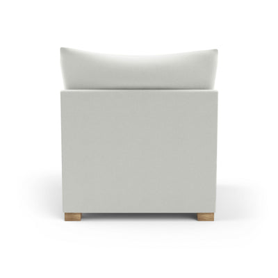 Evans Armless Chair - Blanc Plush Velvet
