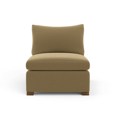 Evans Armless Chair - Marzipan Box Weave Linen