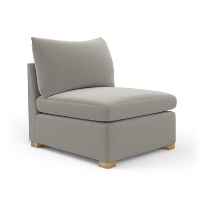Evans Armless Chair - Silver Streak Box Weave Linen