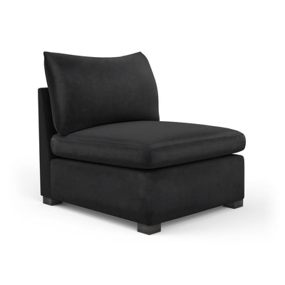 Evans Armless Chair - Black Jack Vintage Leather