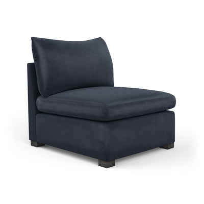 Evans Armless Chair - Blue Print Vintage Leather