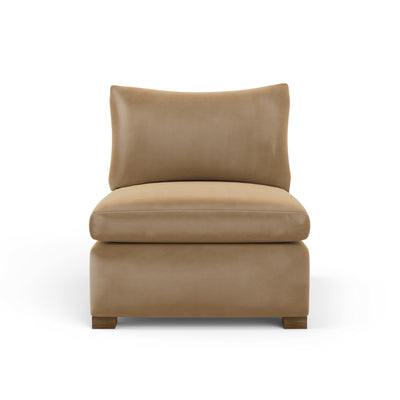 Evans Armless Chair - Marzipan Vintage Leather