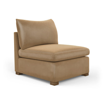 Evans Armless Chair - Marzipan Vintage Leather