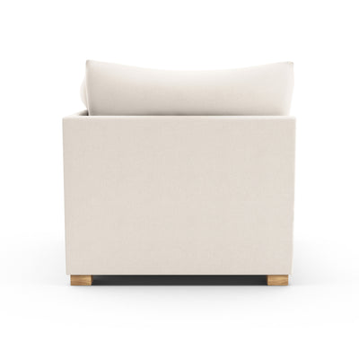 Evans Corner Chair - Alabaster Plush Velvet