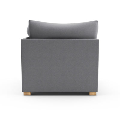 Evans Corner Chair - Pumice Plush Velvet