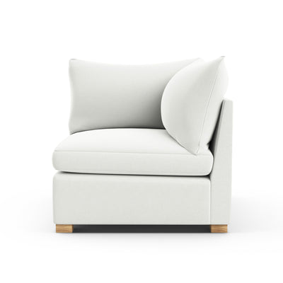 Evans Corner Chair - Blanc Plush Velvet