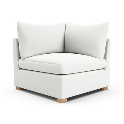 Evans Corner Chair - Blanc Plush Velvet
