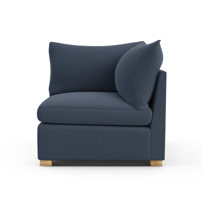 Evans Corner Chair - Bluebell Box Weave Linen