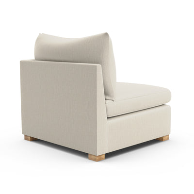 Evans Corner Chair - Oyster Box Weave Linen