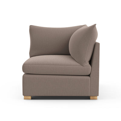 Evans Corner Chair - Pumice Box Weave Linen