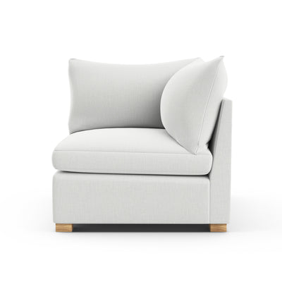Evans Corner Chair - Blanc Box Weave Linen