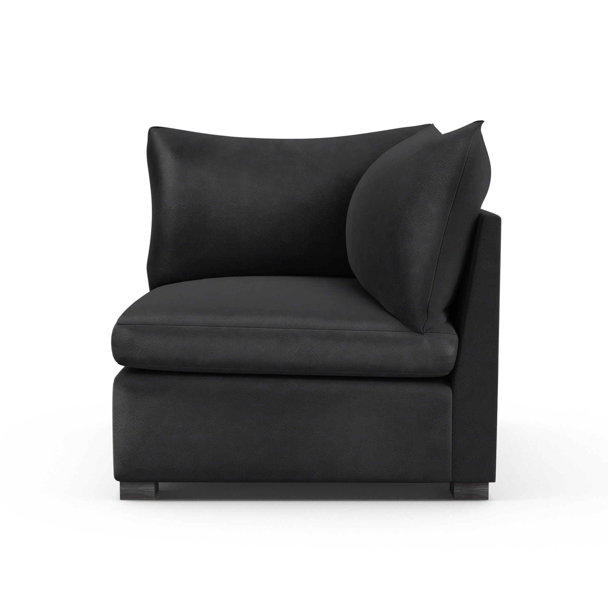 Evans Corner Chair - Black Jack Vintage Leather