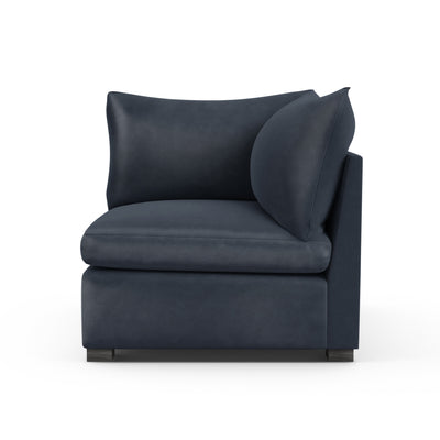 Evans Corner Chair - Blue Print Vintage Leather
