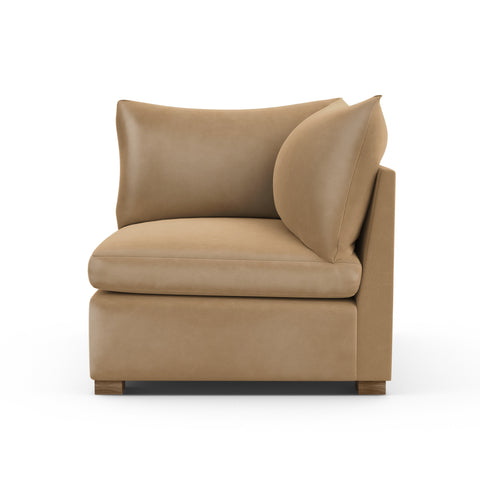 Evans Corner Chair - Marzipan Vintage Leather