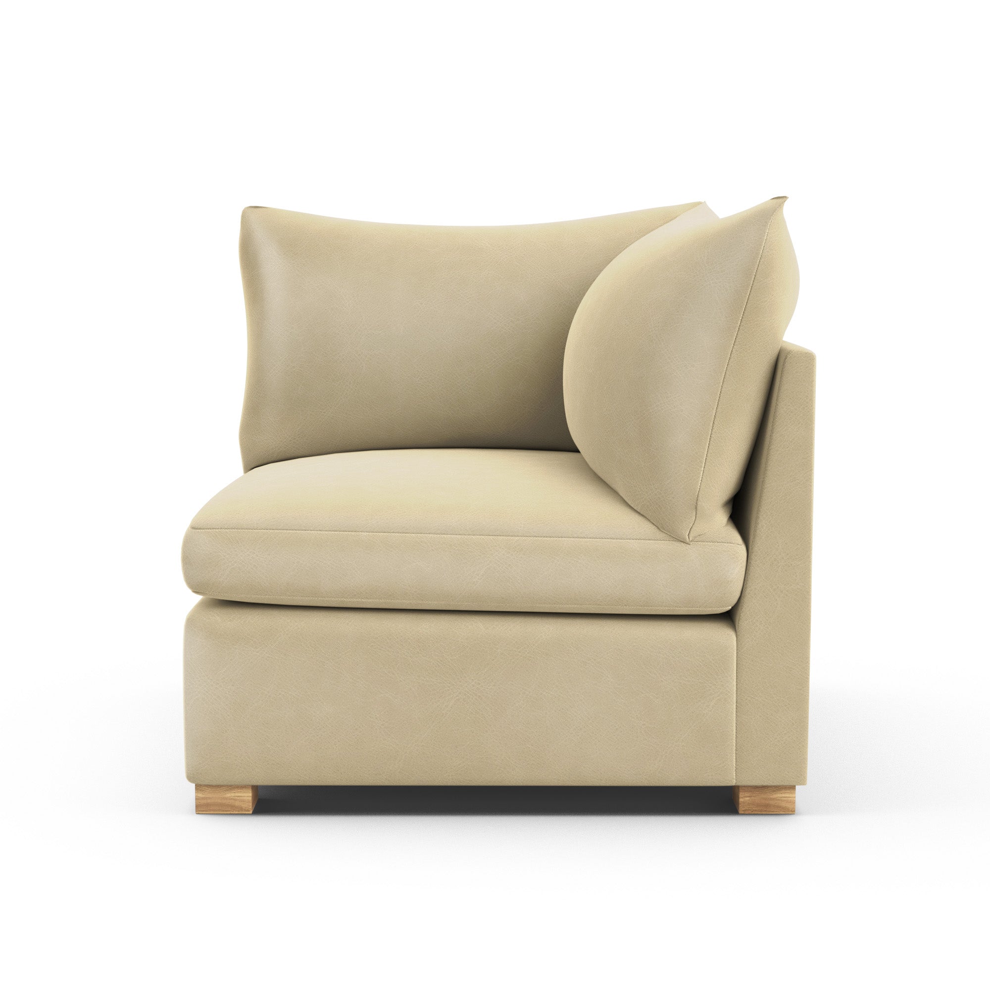 Evans Corner Chair - Oyster Vintage Leather