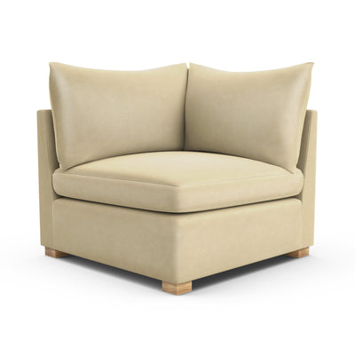 Evans Corner Chair - Oyster Vintage Leather