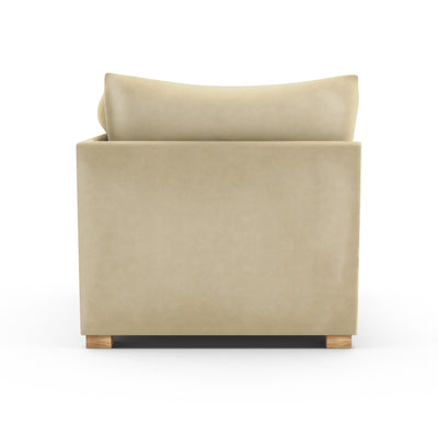 Evans Corner Chair - Oyster Vintage Leather