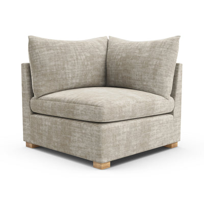 Evans Corner Chair - Oyster Crushed Velvet