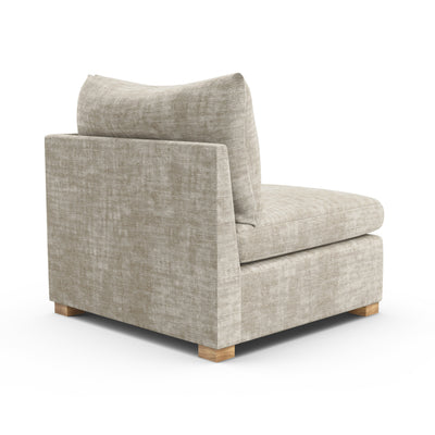 Evans Corner Chair - Oyster Crushed Velvet