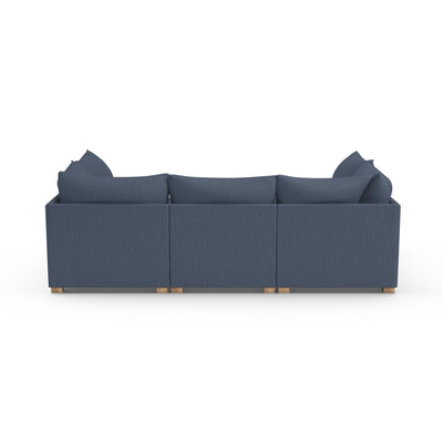 Evans 6-Piece Total-Pit Sectional - Bluebell Box Weave Linen
