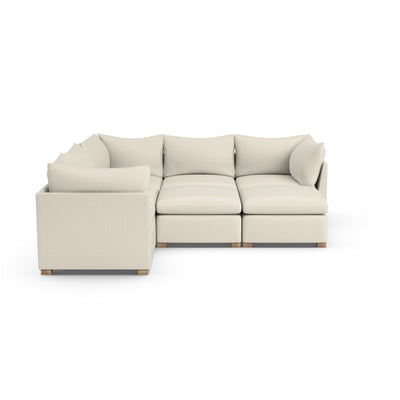 Evans 7-Piece Pit Sectional - Oyster Box Weave Linen