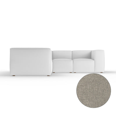 Varick 5-Piece Corner Sectional - Silver Streak Basketweave