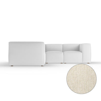 Varick 5-Piece Corner Sectional - Alabaster Basketweave