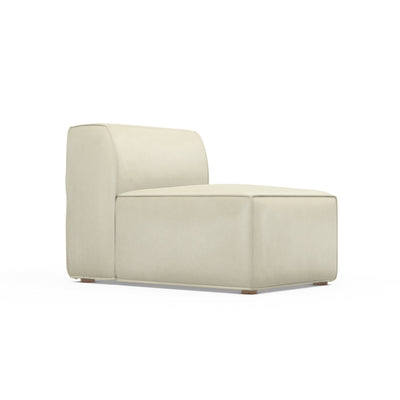 Varick Armless Chair - Alabaster Vintage Leather