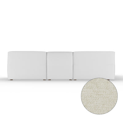 Varick 5-Piece Corner Sectional - Alabaster Pebble Weave Linen