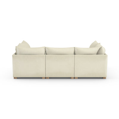 Evans 6-Piece Total-Pit Sectional - Alabaster Vintage Leather