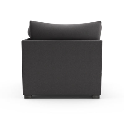 Evans Corner Chair - Graphite Plush Velvet