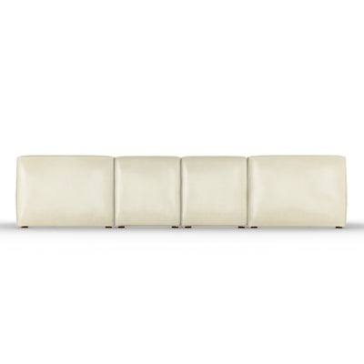 Varick U-Chaise Sectional - Alabaster Vintage Leather