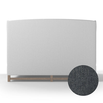 Herbert Wingback Bed w/ Footboard - Bluebell Basketweave