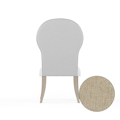 Caitlyn Dining Chair - Oyster Pebble Weave Linen