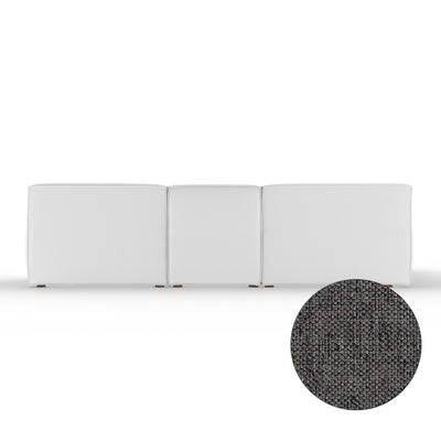 Varick 5-Piece Corner Sectional - Graphite Pebble Weave Linen