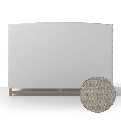 Herbert Wingback Bed w/ Footboard - Silver Streak Basketweave