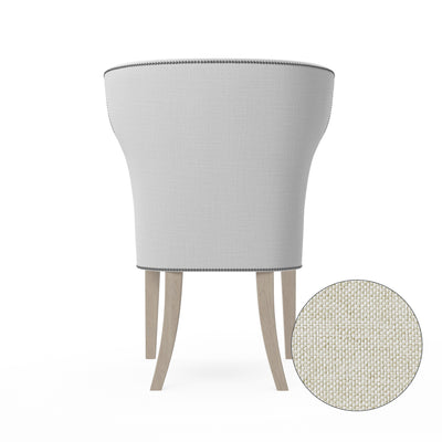 Nina Dining Chair - Alabaster Pebble Weave Linen