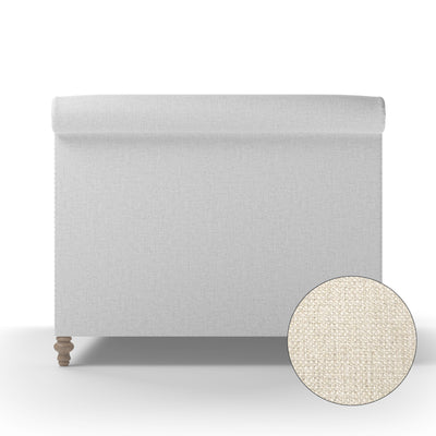 Empire Scroll Bed - Alabaster Basketweave