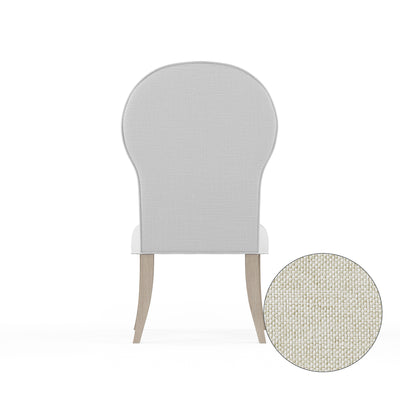 Caitlyn Dining Chair - Alabaster Pebble Weave Linen