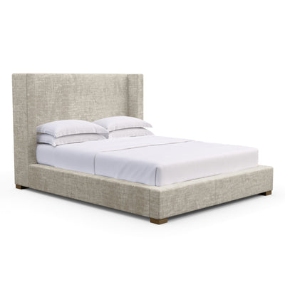 Roxborough Shelter Bed - Oyster Crushed Velvet