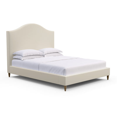 Montague Arched Panel Bed - Oyster Box Weave Linen