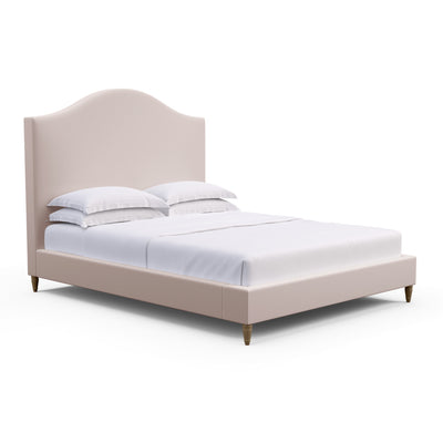 Montague Arched Panel Bed - Blush Plush Velvet