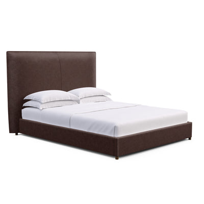 Mansfield Panel Bed - Chocolate Distressed Leather