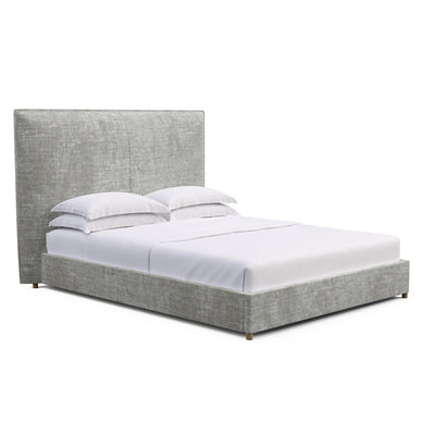Mansfield Panel Bed - Silver Streak Crushed Velvet