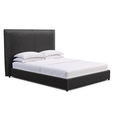 Mansfield Panel Bed - Black Jack Distressed Leather