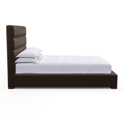 Boyd Horizontal Channel Panel Bed - Chocolate Vintage Leather
