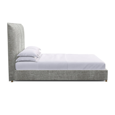 Mansfield Panel Bed - Silver Streak Crushed Velvet