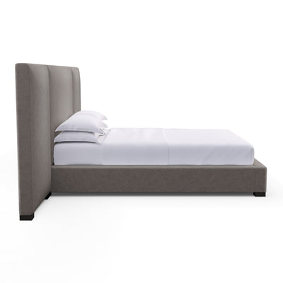Prospect Extended Panel Bed - Graphite Distressed Leather
